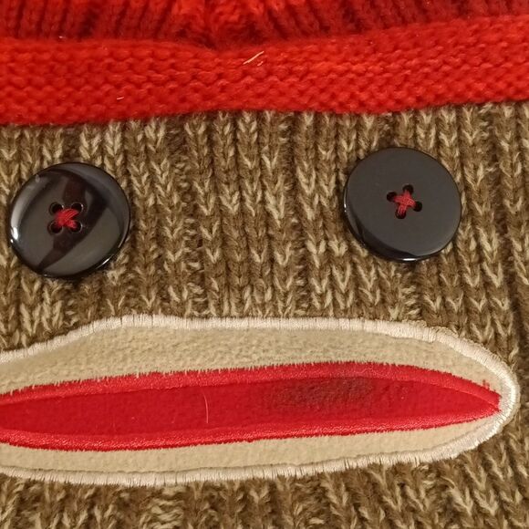 Adult Sock Monkey Hat OS - Picture 4 of 8